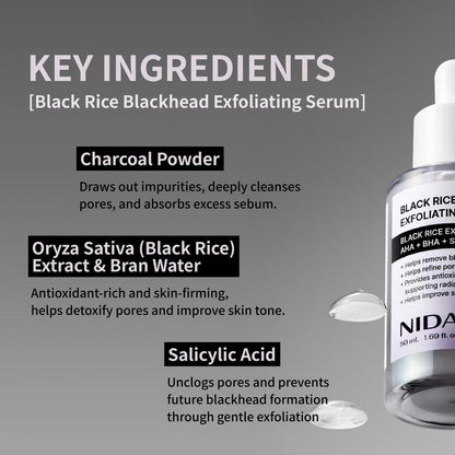 Esfoliante Viso Siero Riso Anti-Punti Neri Pori Puliti
