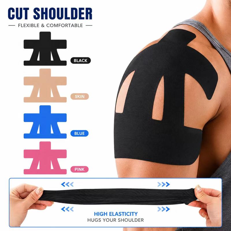 Supporto Spalla Impermeabile con Tape Kinesiologico Pretagliato