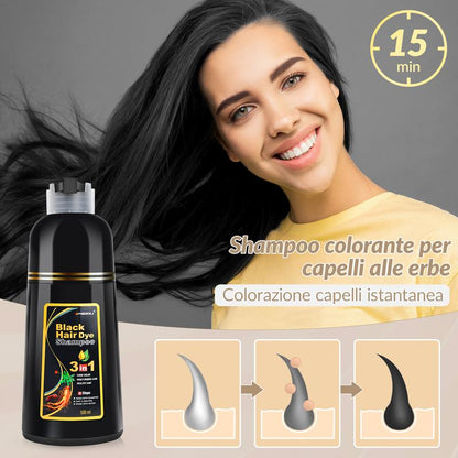 Copertura Capelli Grigi Shampoo Colorante con Estratto di Ginseng