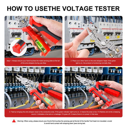 Multifunzione Pinza Spellafili Ricaricabile con Tester Voltaggio