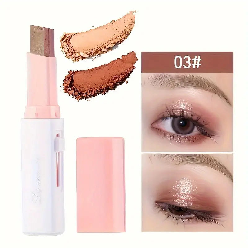 (Confezione da 6) - Illuminante Ombretto Stick Bicolore Lunga Durata Waterproof