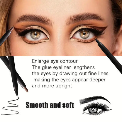 Lunga Tenuta Eyeliner Set Impermeabile Punta Spessa e Liscia