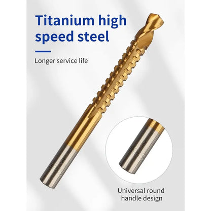 (Confezione da 6) - Foratura Precisa Set Trapano HSS Rivestito Titanio Serrato 3-10mm