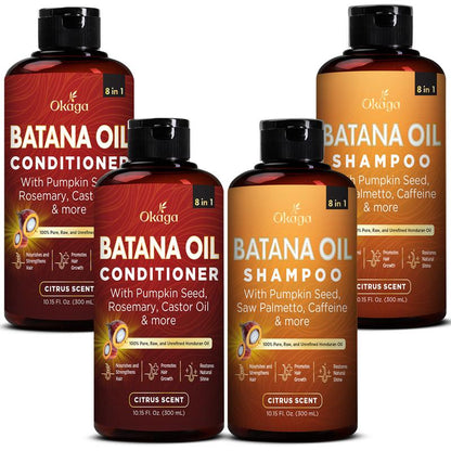 Crescita E Idratazione Shampoo E Balsamo All'Olio Di Batana