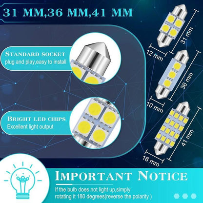 Illuminazione Interna Auto Kit LED 70 Pezzi Alta Luminosità