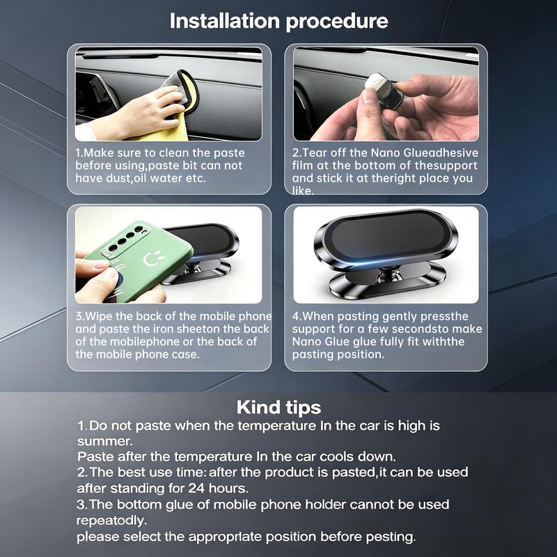 Confezione da 2 - Supporto Auto Magnetico Universale con Rotazione 360° e Ventosa
