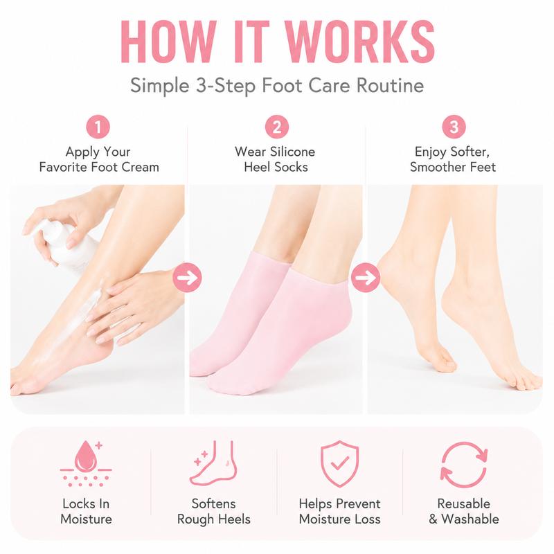 Idratazione Profonda Calze in Silicone per Piedi Screpolati
