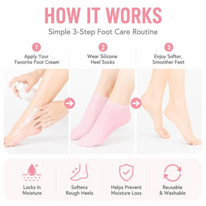 Idratazione Profonda Calze in Silicone per Piedi Screpolati