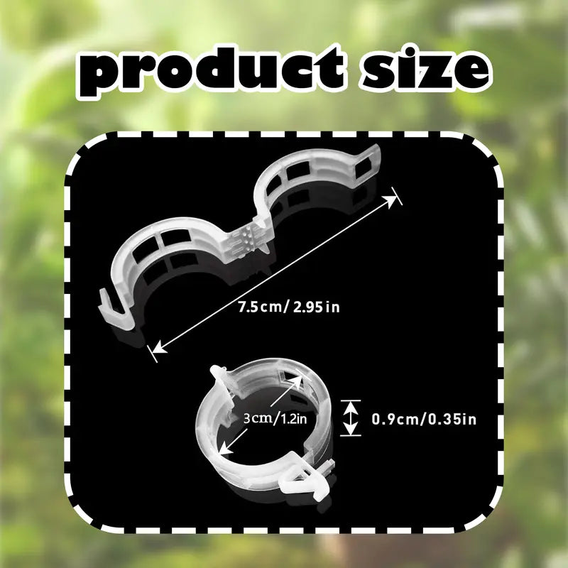Supporto per Piante con Clip in Plastica Resistenti 3cm