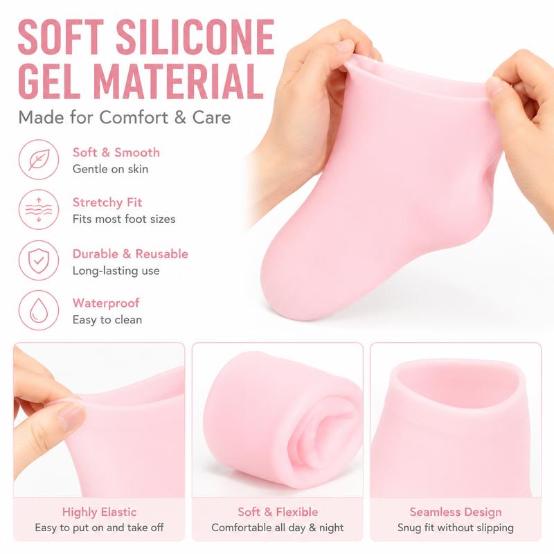 Idratazione Profonda Calze in Silicone per Piedi Screpolati