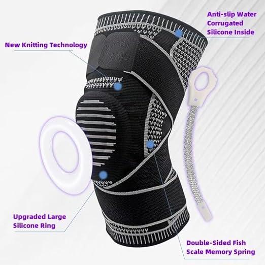 Supporto Compressivo per Ginocchia con Doppio Bracciale Sportivo