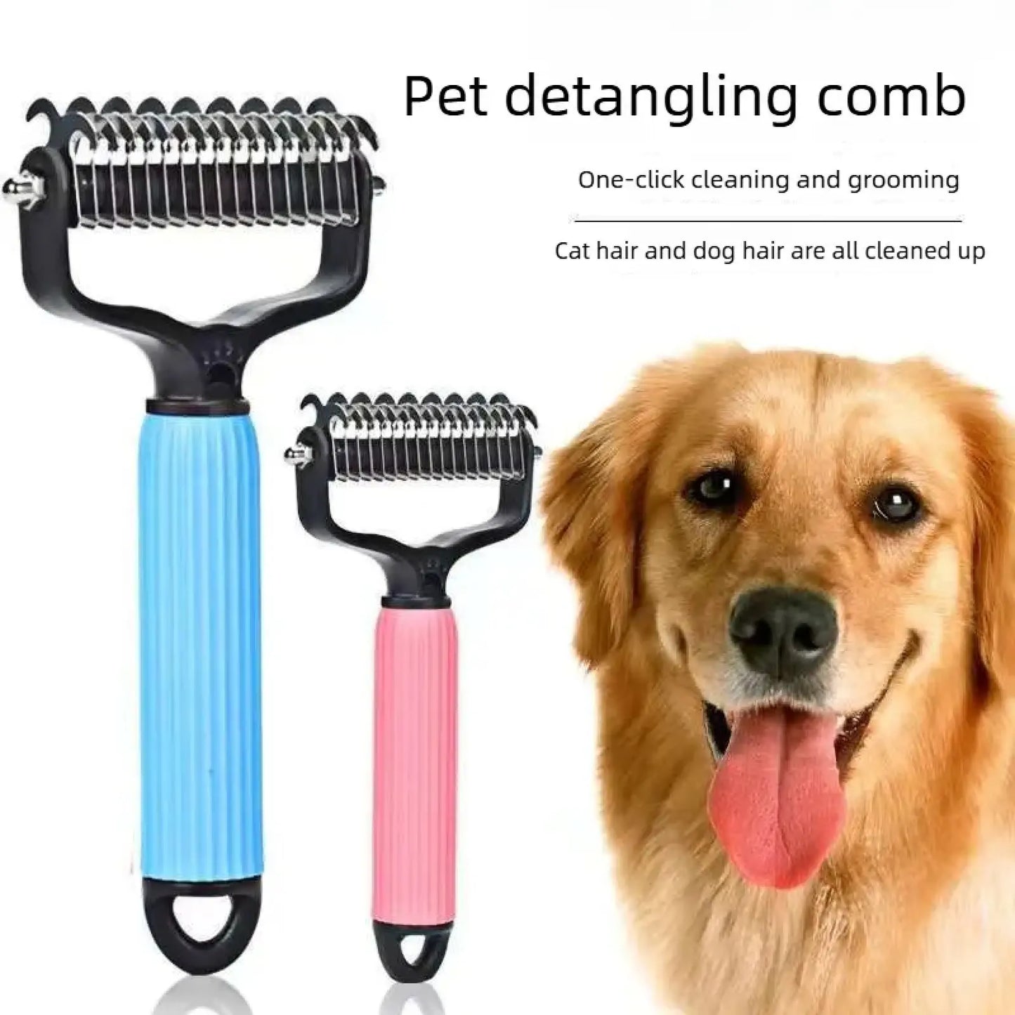 Rimozione Pelo Pettine Districante Cane Acciaio Doppia Faccia