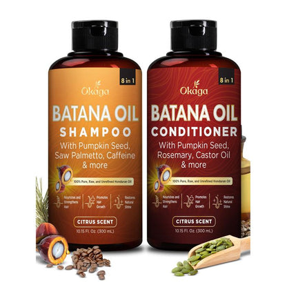 Crescita E Idratazione Shampoo E Balsamo All'Olio Di Batana