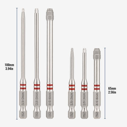 Magnetico Set Punte Avvitatore 6 Pezzi Design Pagoda