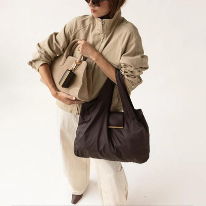 Borsa Pieghevole Resistente in Nylon con Gancio e Regolabile