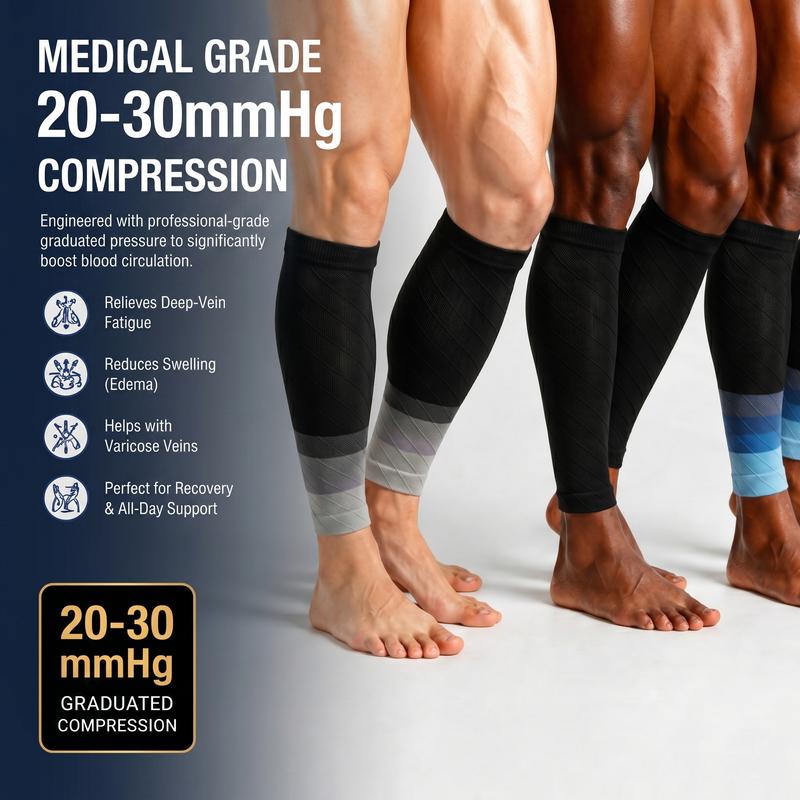 Supporto Regolabile Compressione Gambe Morbido Antiscivolo 3 Paia