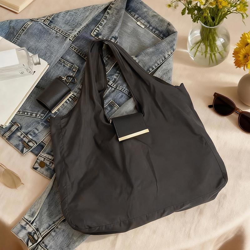 Borsa Pieghevole Resistente in Nylon con Gancio e Regolabile
