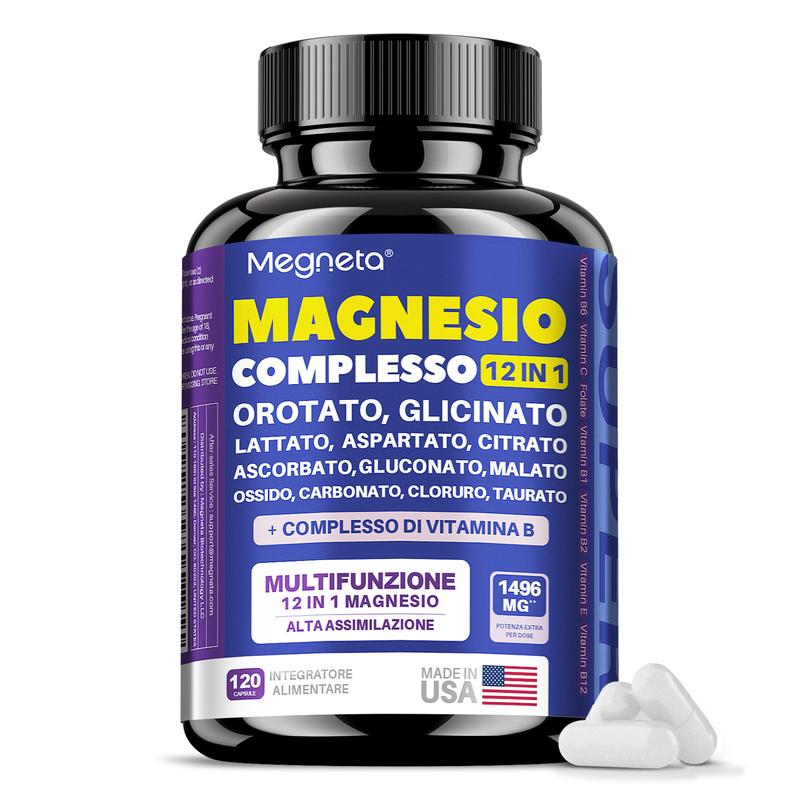 Energia e Recupero Integratore Magnesio Complesso 12-in-1 Vegan