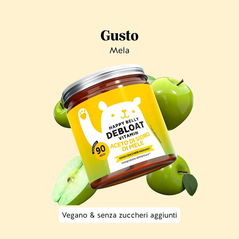 Sgonfia La Pancia Vitamine Gommose Con Enzimi Vegetali Vegane