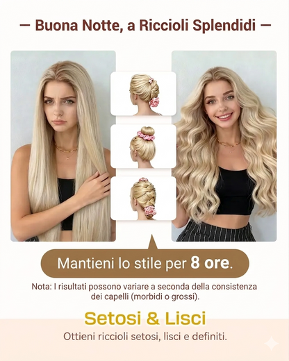 Bigodino Satinato Multiuso Per Capelli Grandi Con Scrunchie