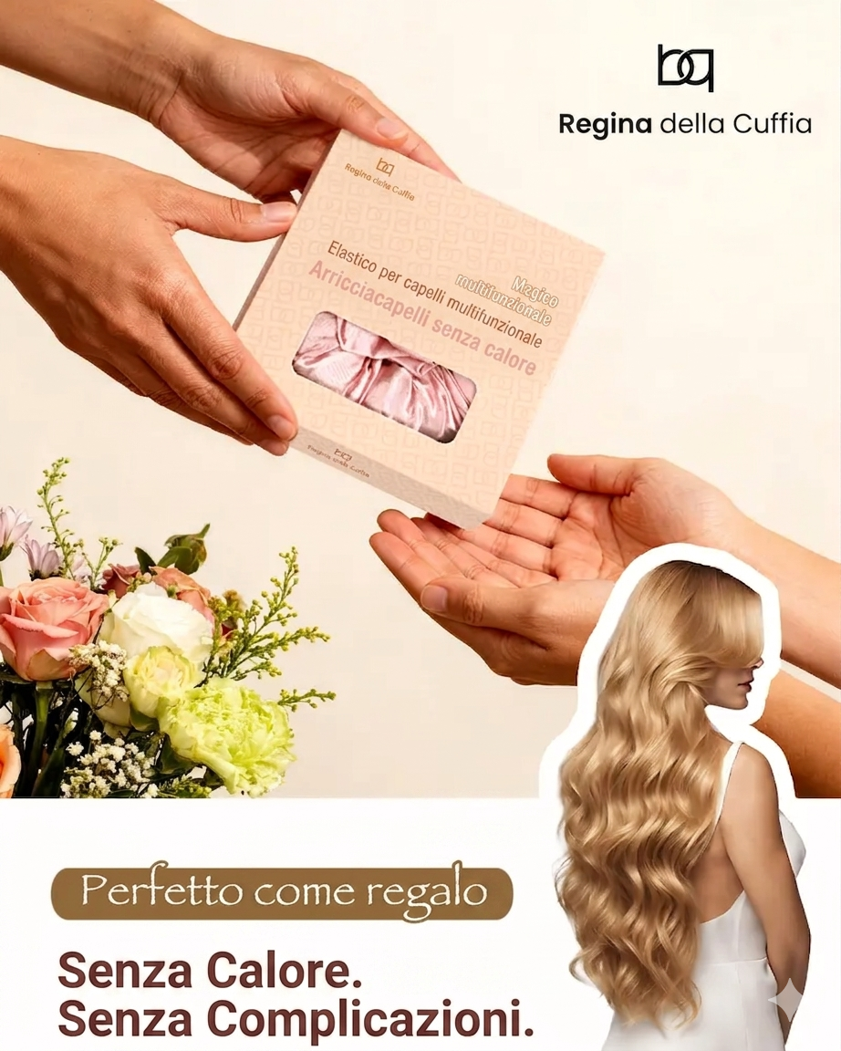 Bigodino Satinato Multiuso Per Capelli Grandi Con Scrunchie